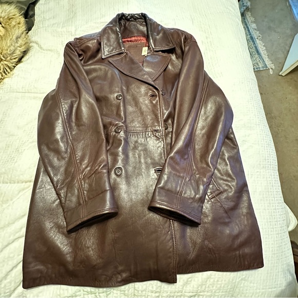 Coach Dark Brown Leather Jacket - Picture 12 of 14